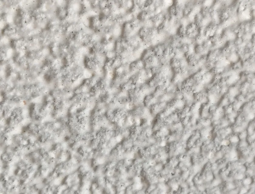 Knockdown texture — flattened stipple peaks, applied and photographed at the Asra works